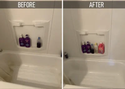 before and after bathroom cleaning