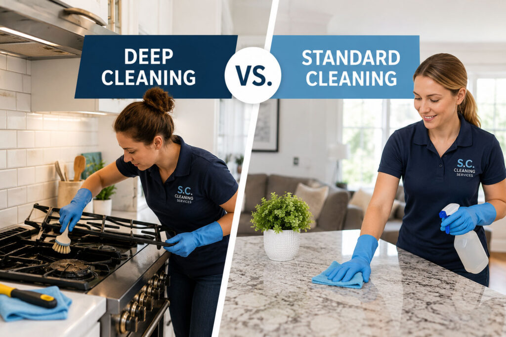 Deep Cleaning vs Standard Cleaning