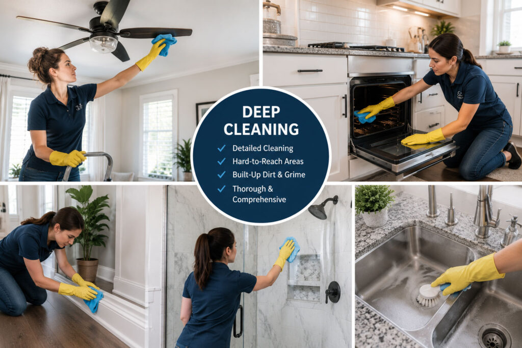 professional deep cleaning in every room